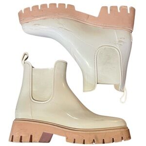 Dolce Vita Ivory Waterproof Chelsea Rain Boots | Size 8